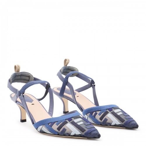 BLUE LEATHER COLOBRI' LITE PUMPS
