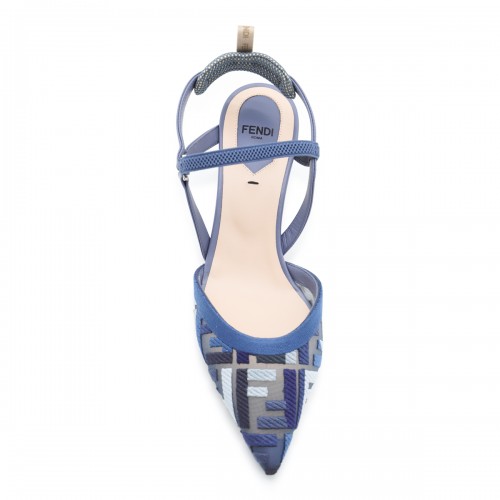 BLUE LEATHER COLOBRI' LITE PUMPS