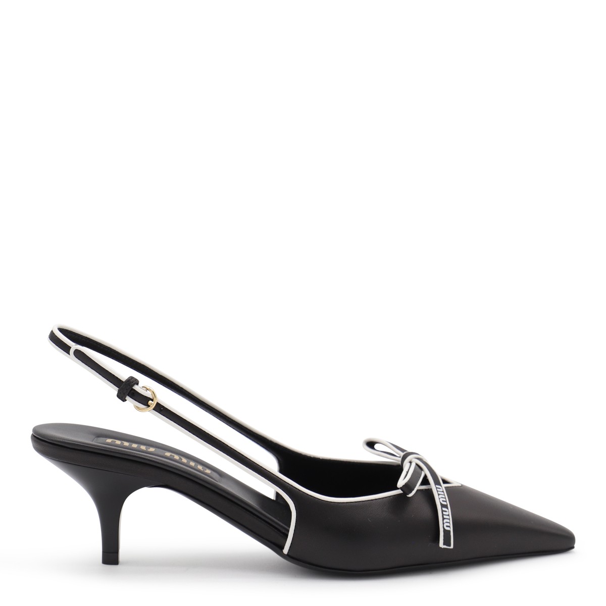 BLACK LEATHER PUMPS