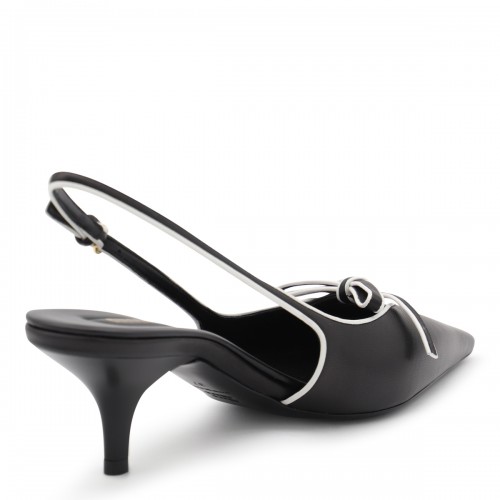 BLACK LEATHER PUMPS