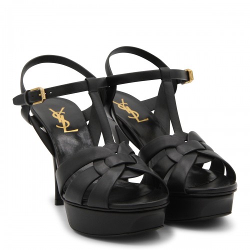 BLACK LEATHER TRIBUTE 75 SANDALS