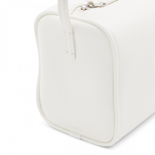 WHITE LEATHER 90'S TOP HANDLE BAG