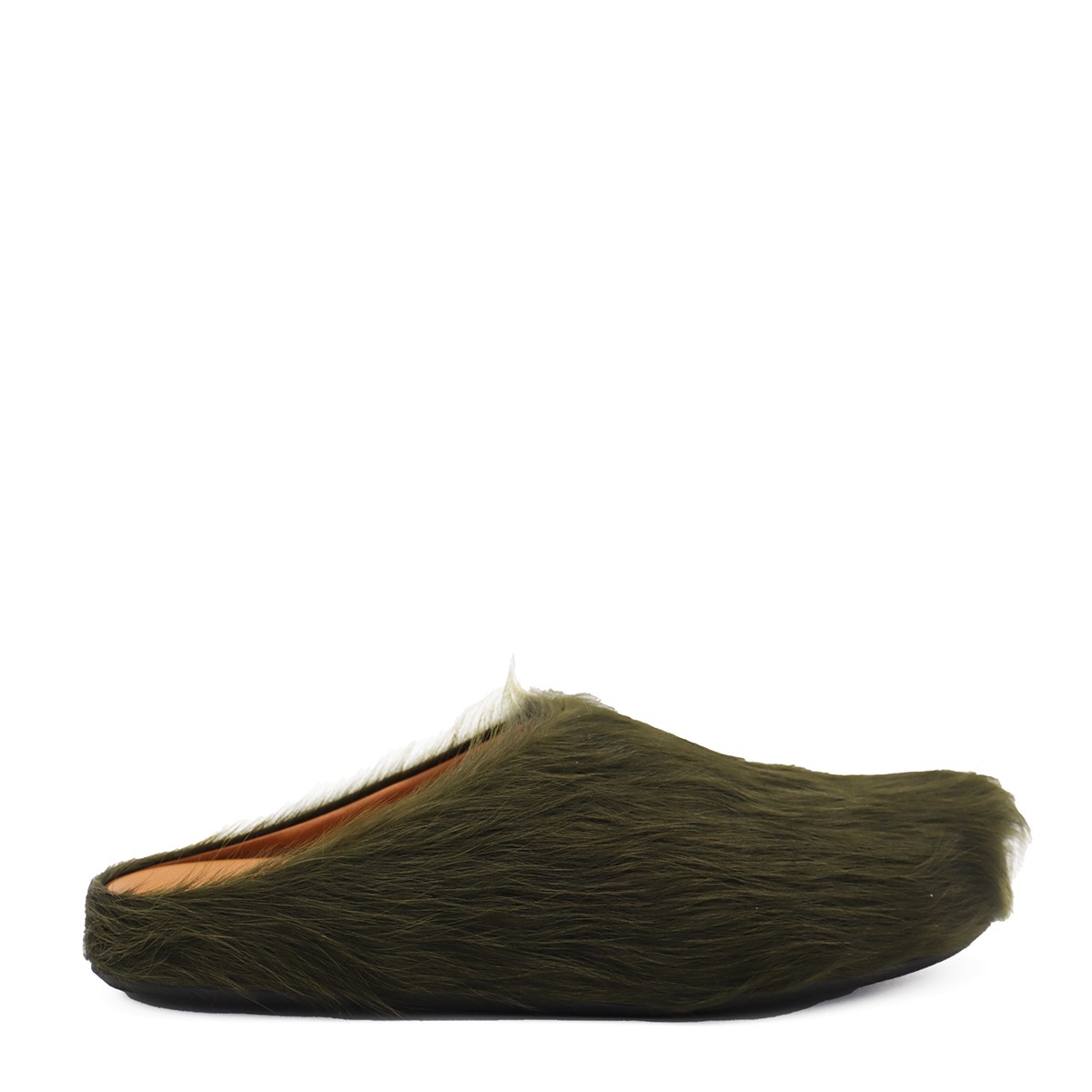 GREEN LEATHER FLATS