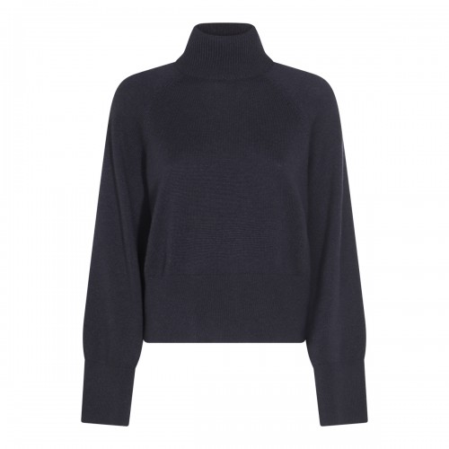 DARK BLUE CASHMERE KNITWEAR