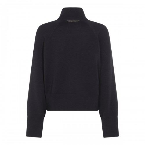 DARK BLUE CASHMERE KNITWEAR