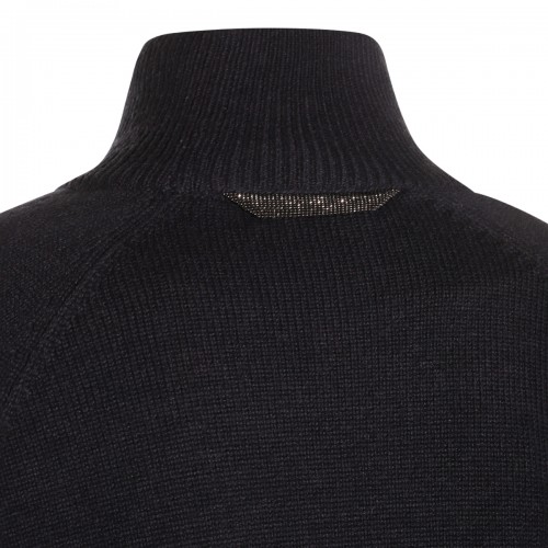 DARK BLUE CASHMERE KNITWEAR