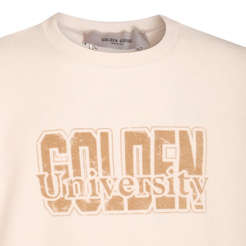 BEIGE COTTON SWEATSHIRT