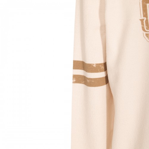 BEIGE COTTON SWEATSHIRT