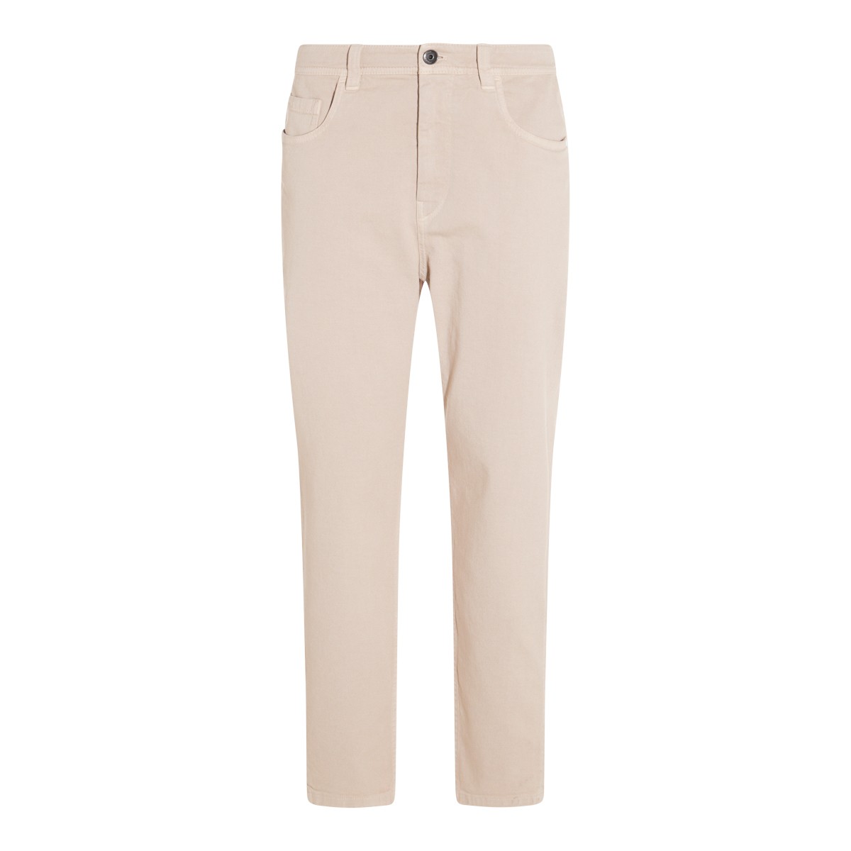 BEIGE COTTON JEANS