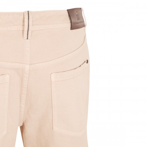 BEIGE COTTON JEANS