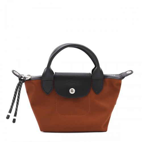 BROWN COTTON LE PLIAGE XTRA XS TOTE