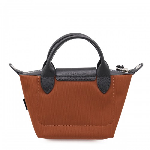 BROWN COTTON LE PLIAGE XTRA XS TOTE