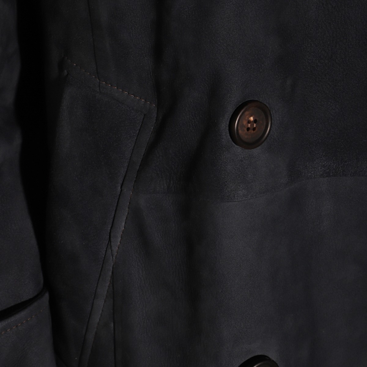 DARK BLUE LEATHER JACKET