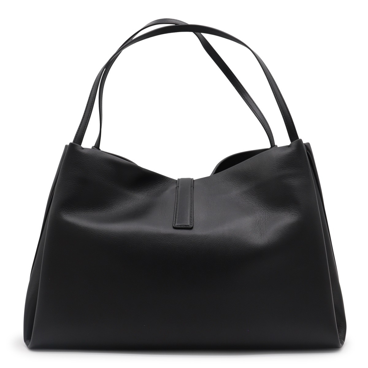 BLACK LEATHER SHOULDER BAG