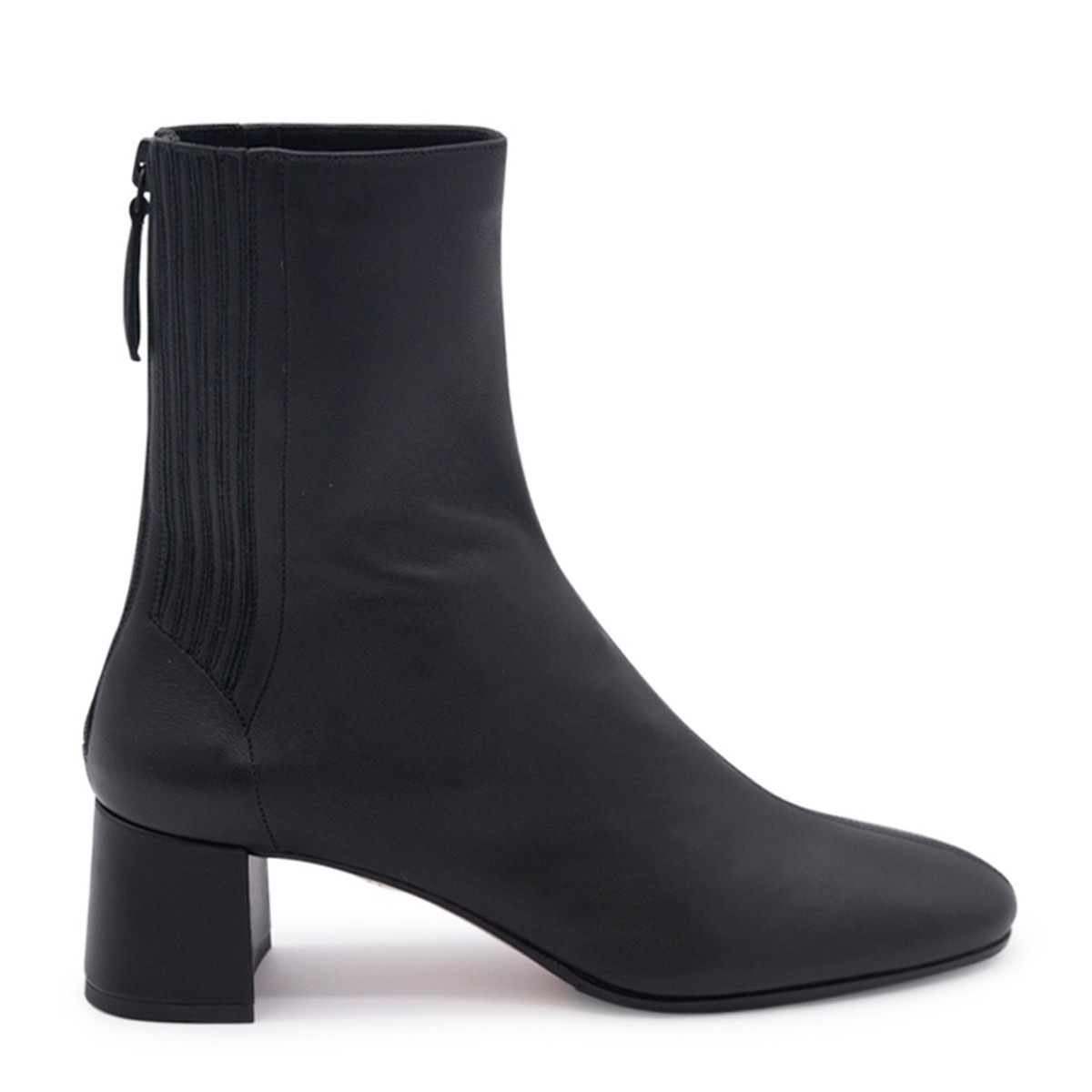 BLACK LEATHER SAINT HONORE BOOTS