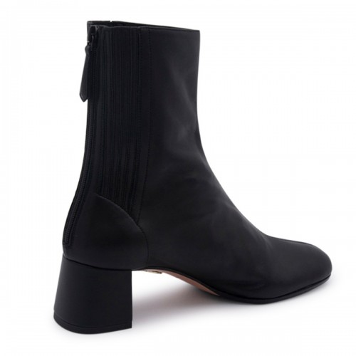 BLACK LEATHER SAINT HONORE BOOTS