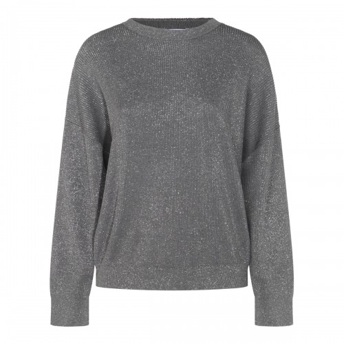 DARK GREY COTTON KNITWEAR