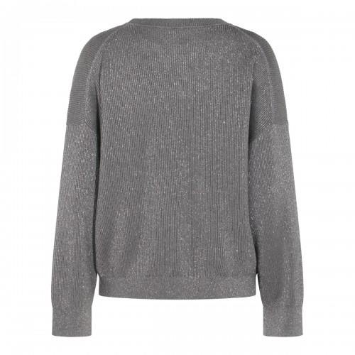 DARK GREY COTTON KNITWEAR