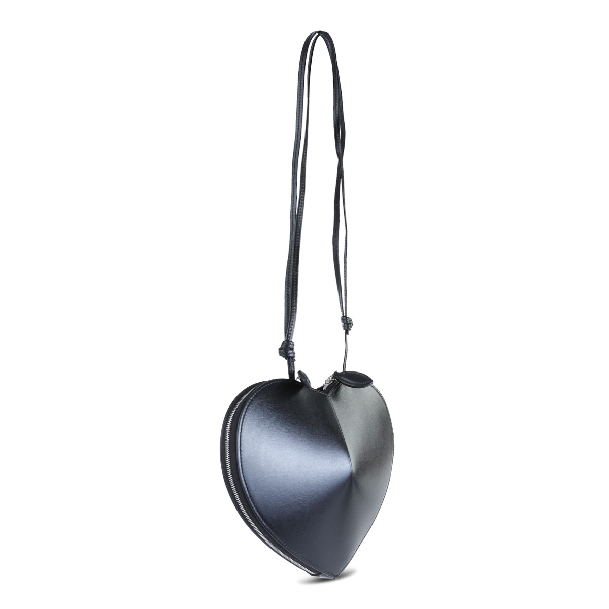 BLACK LEATHER LE COEUR CROSSBODY BAG BLACK LEATHER LE COEUR CROSSBODY BAG