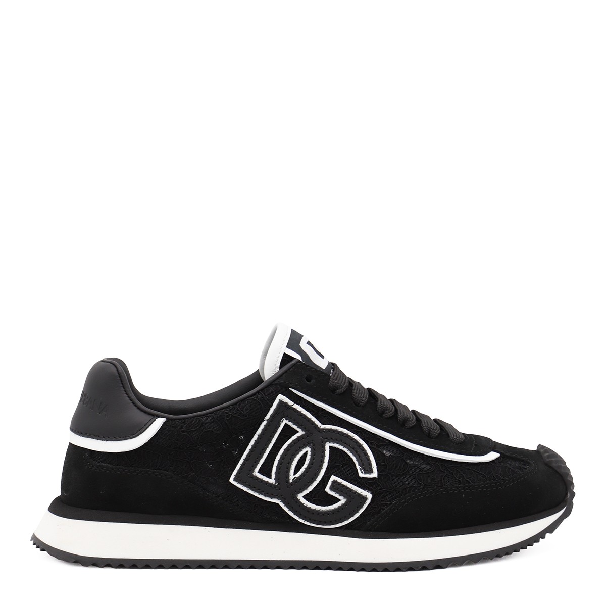 BLACK AND WHITE DG CUSHION SNEAKERS