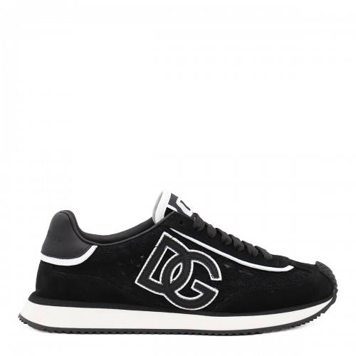 BLACK AND WHITE DG CUSHION SNEAKERS