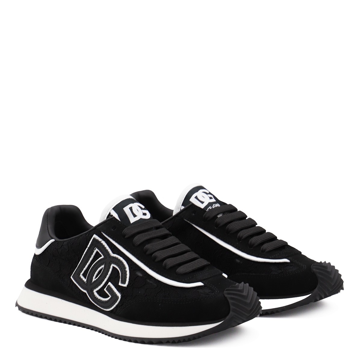 BLACK AND WHITE DG CUSHION SNEAKERS BLACK AND WHITE DG CUSHION SNEAKERS
