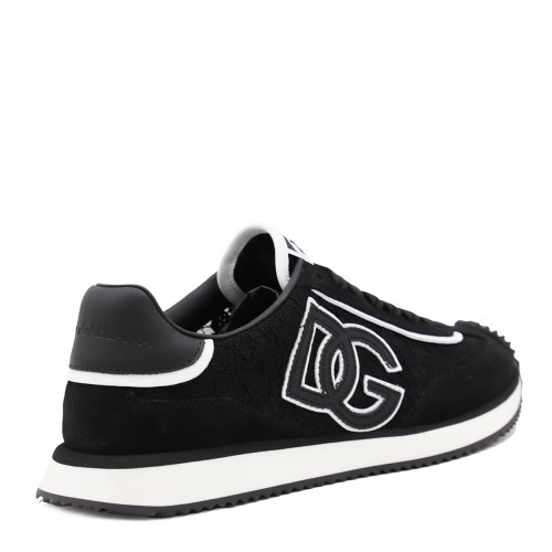 BLACK AND WHITE DG CUSHION SNEAKERS