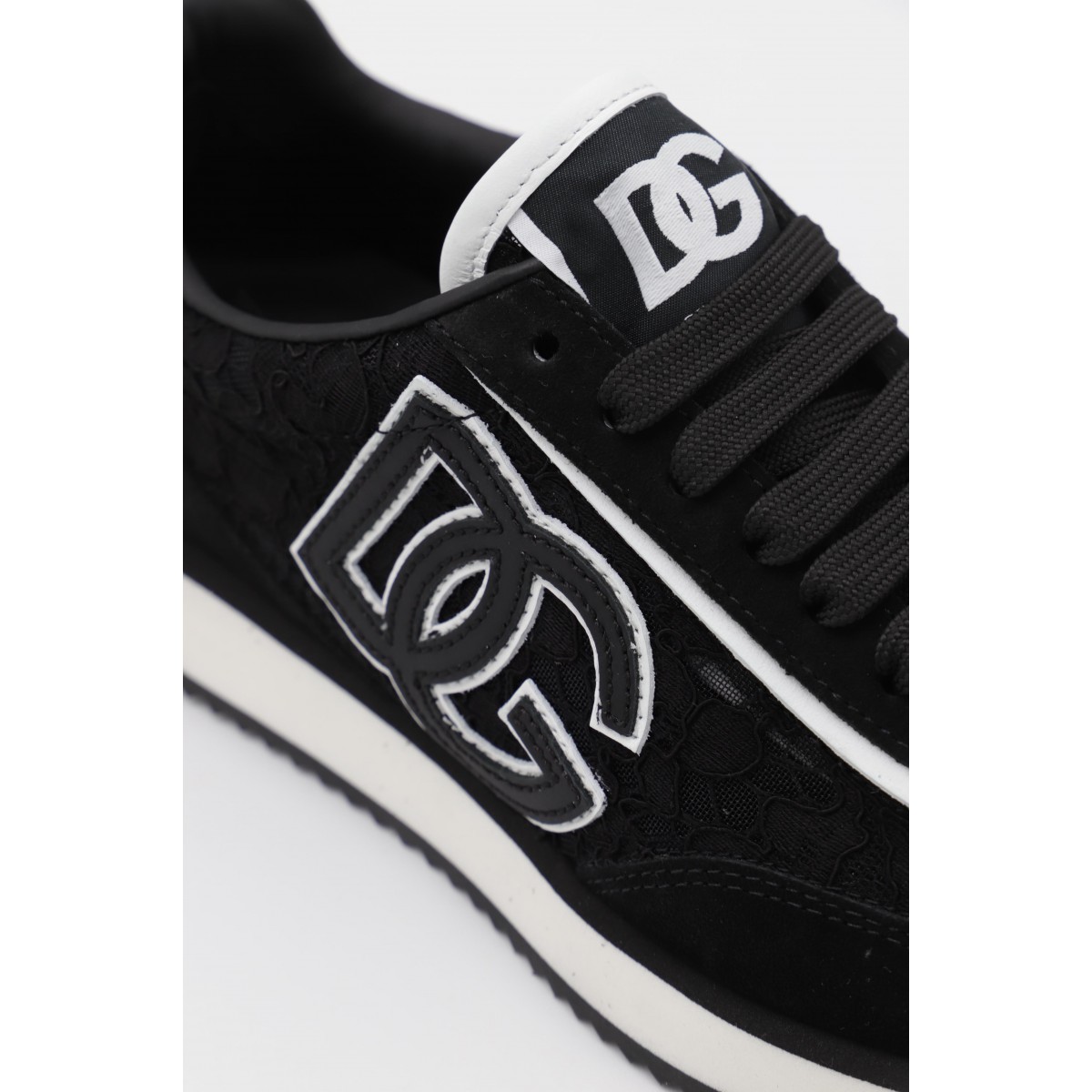 BLACK AND WHITE DG CUSHION SNEAKERS BLACK AND WHITE DG CUSHION SNEAKERS