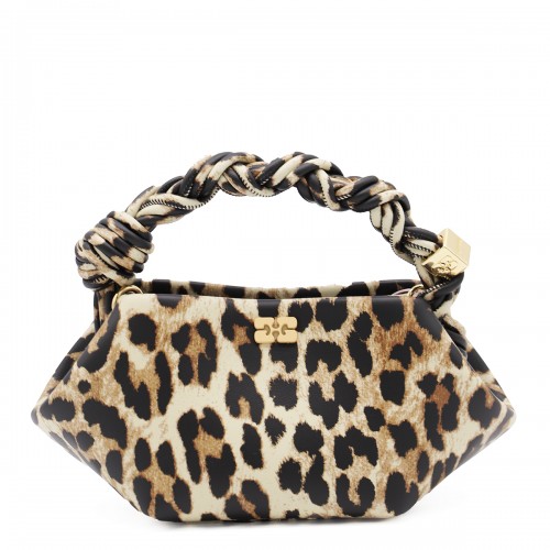 LEOPARD LEATHER BOU MINI SHOULDER BAG