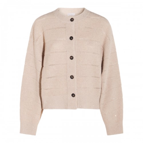 BEIGE CASHMERE KNITWEAR
