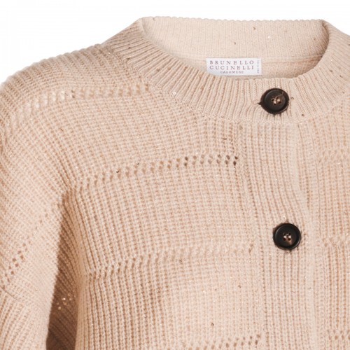 BEIGE CASHMERE KNITWEAR