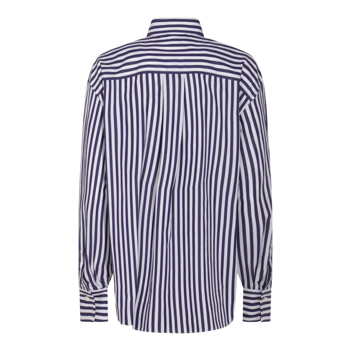 WHITE AND BLUE COTTON SHIRT