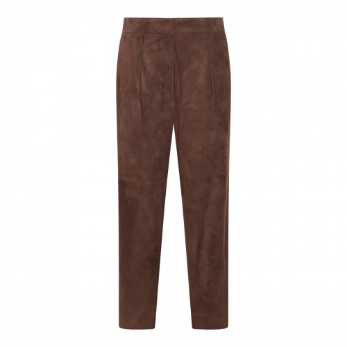 BROWN LEATHER PANT