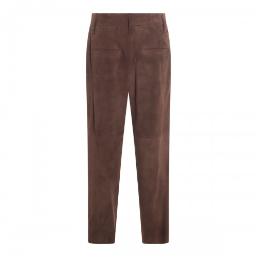 BROWN LEATHER PANT