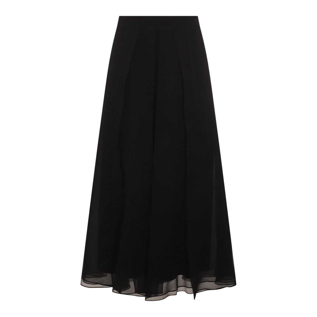 BLACK SILK SKIRT