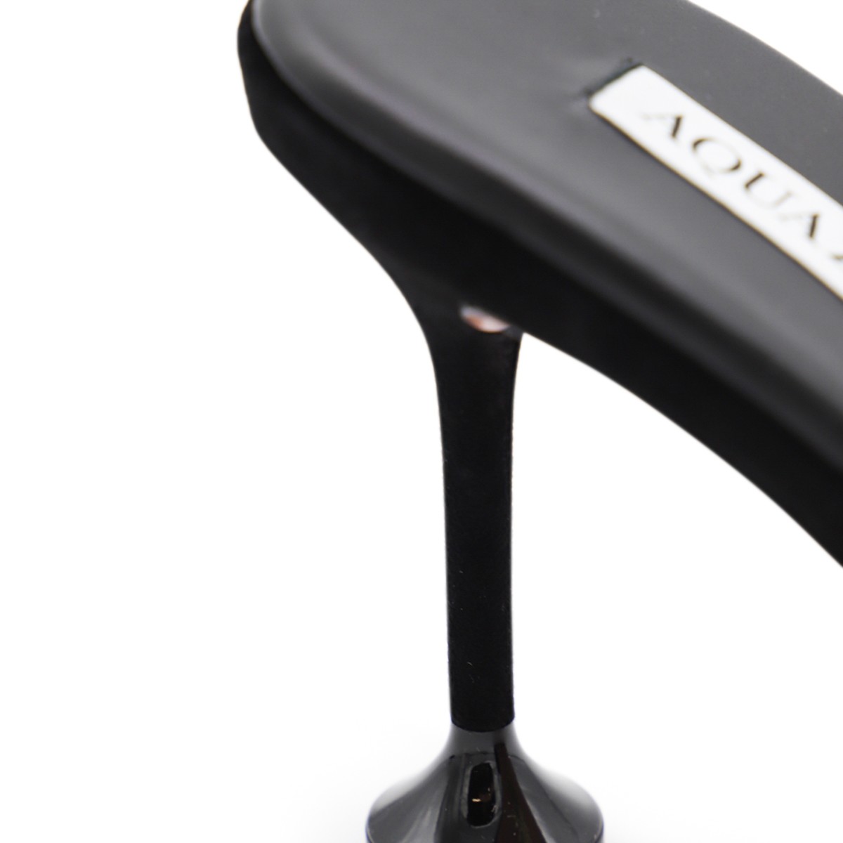 BLACK LEATHER BISOUS 85 SANDALS