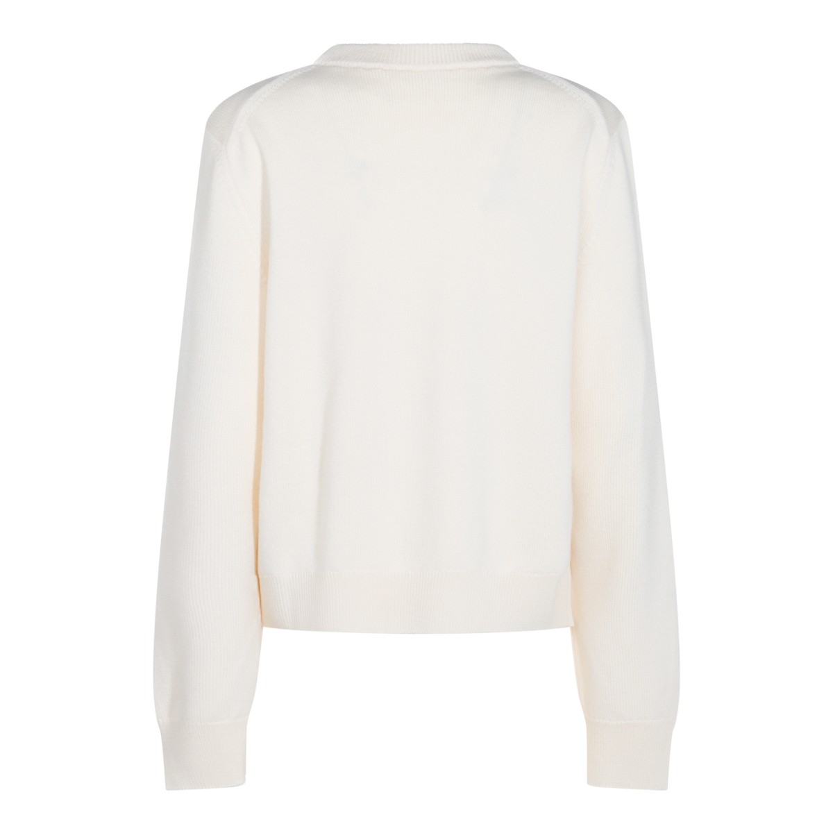 WHITE WOOL KNITWEAR