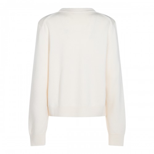 WHITE WOOL KNITWEAR