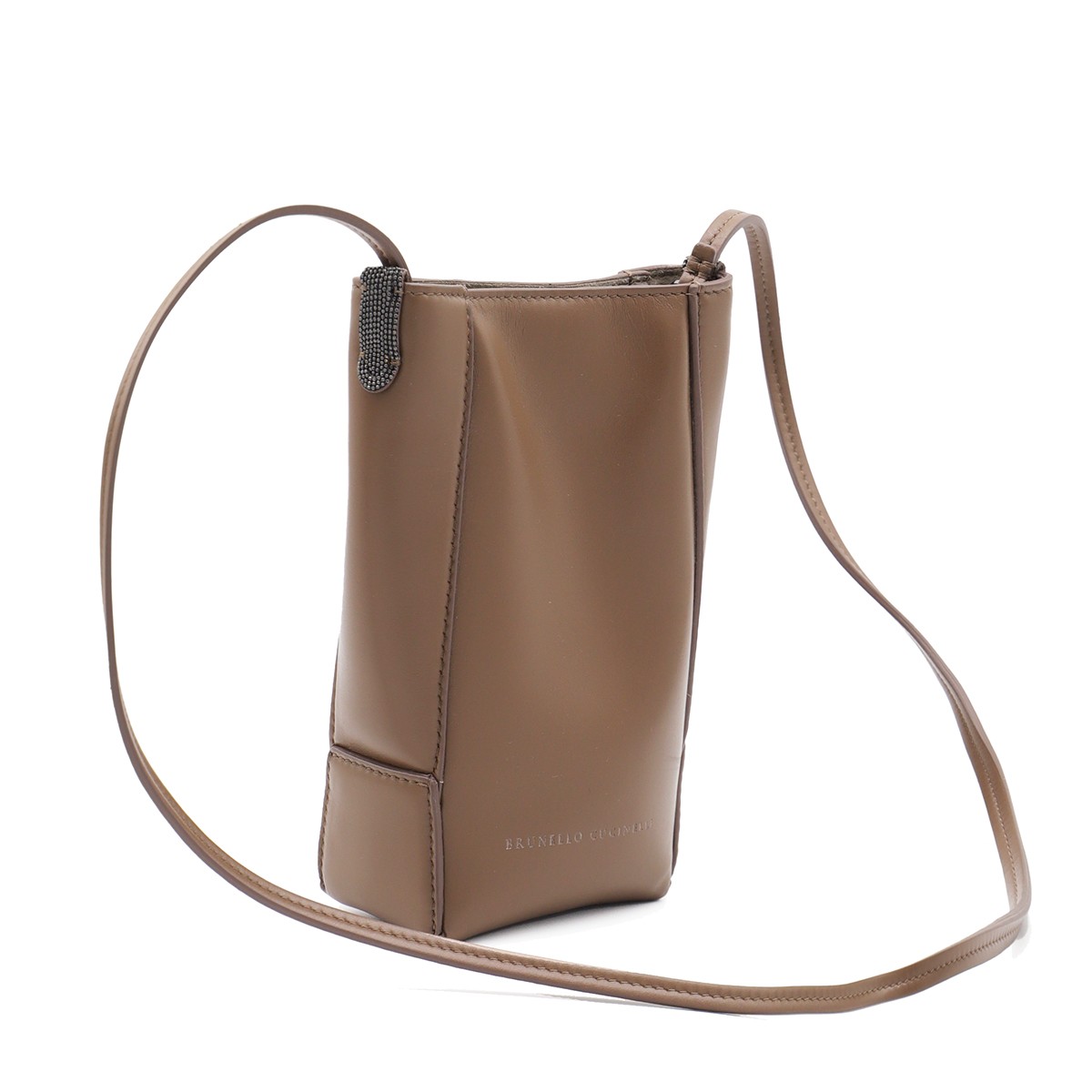 BROWN LEATHER MINI BAG