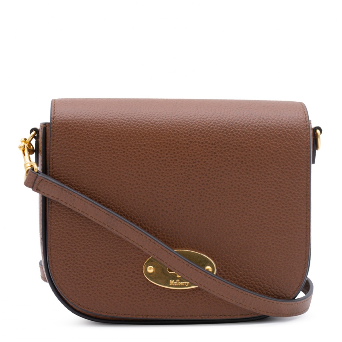 BROWN LEATHER DARLEY SATCHEL CLASSIC GRAIN SMALL 