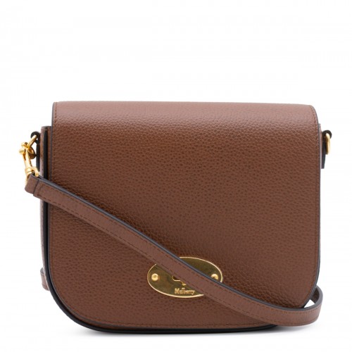 BROWN LEATHER DARLEY SATCHEL CLASSIC GRAIN SMALL 