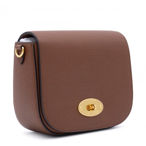 BROWN LEATHER DARLEY SATCHEL CLASSIC GRAIN SMALL 