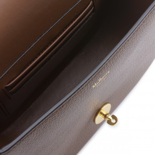 BROWN LEATHER DARLEY SATCHEL CLASSIC GRAIN SMALL 
