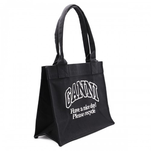 BLACK COTTON TOTES