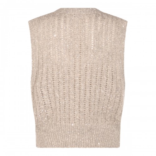 LIGHT BEIGE WOOL KNITWEAR