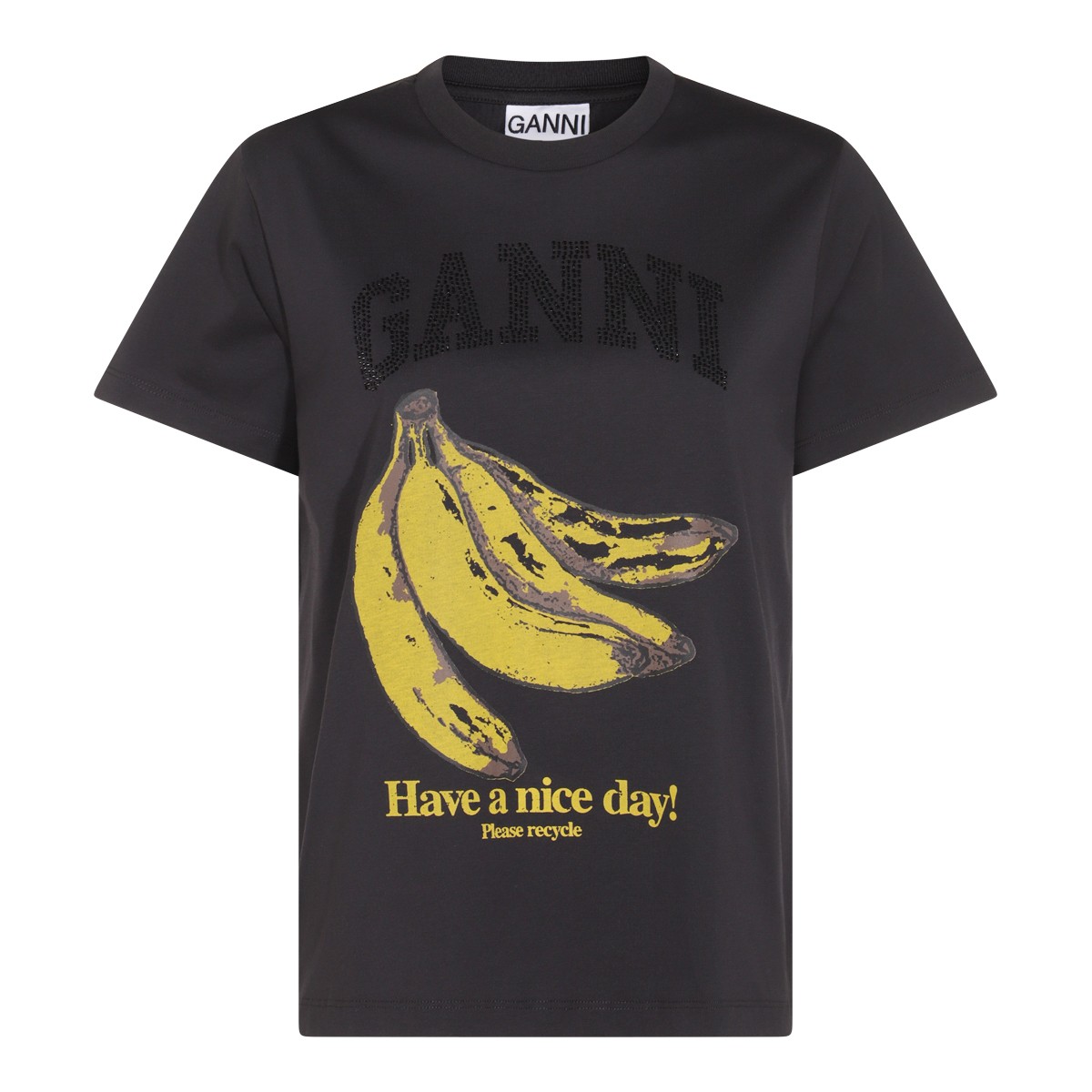 BLACK COTTON T-SHIRT