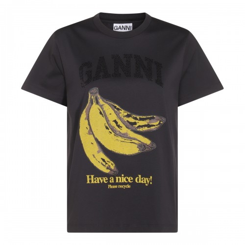 BLACK COTTON T-SHIRT