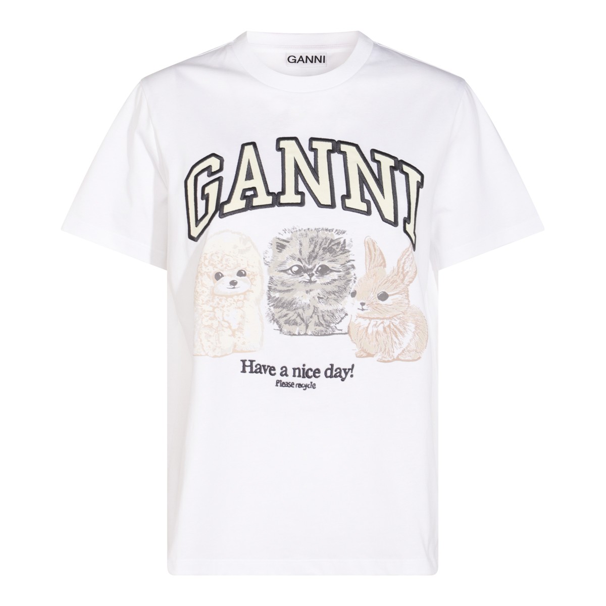WHITE COTTON T-SHIRT