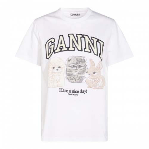 WHITE COTTON T-SHIRT