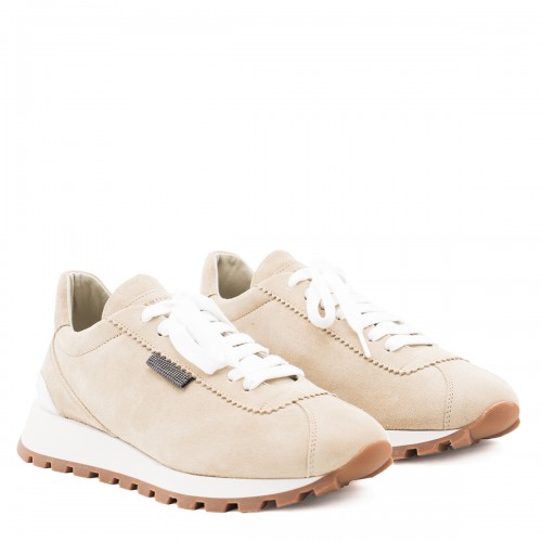 BEIGE LEATHER SNEAKERS